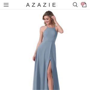 Azazie Bree Bridesmaid Dress in Dusty Blue